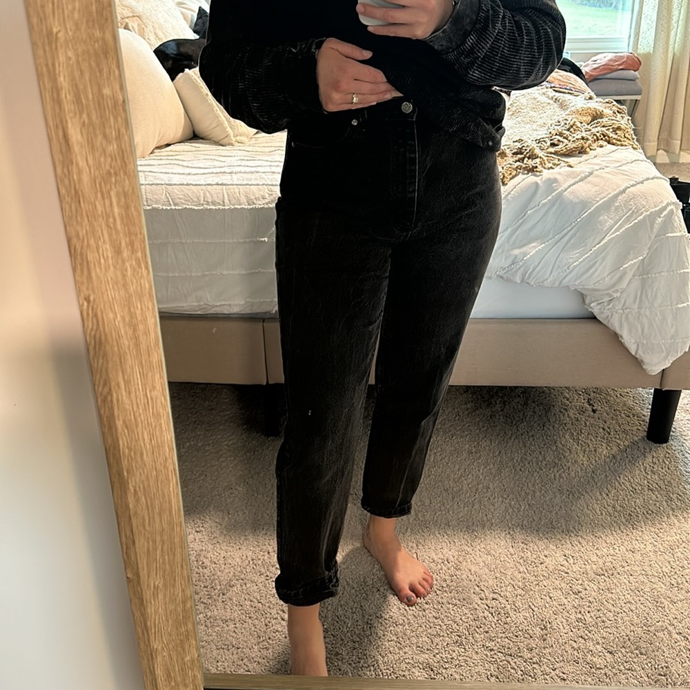 Lee Rider High Waisted Black Jeans